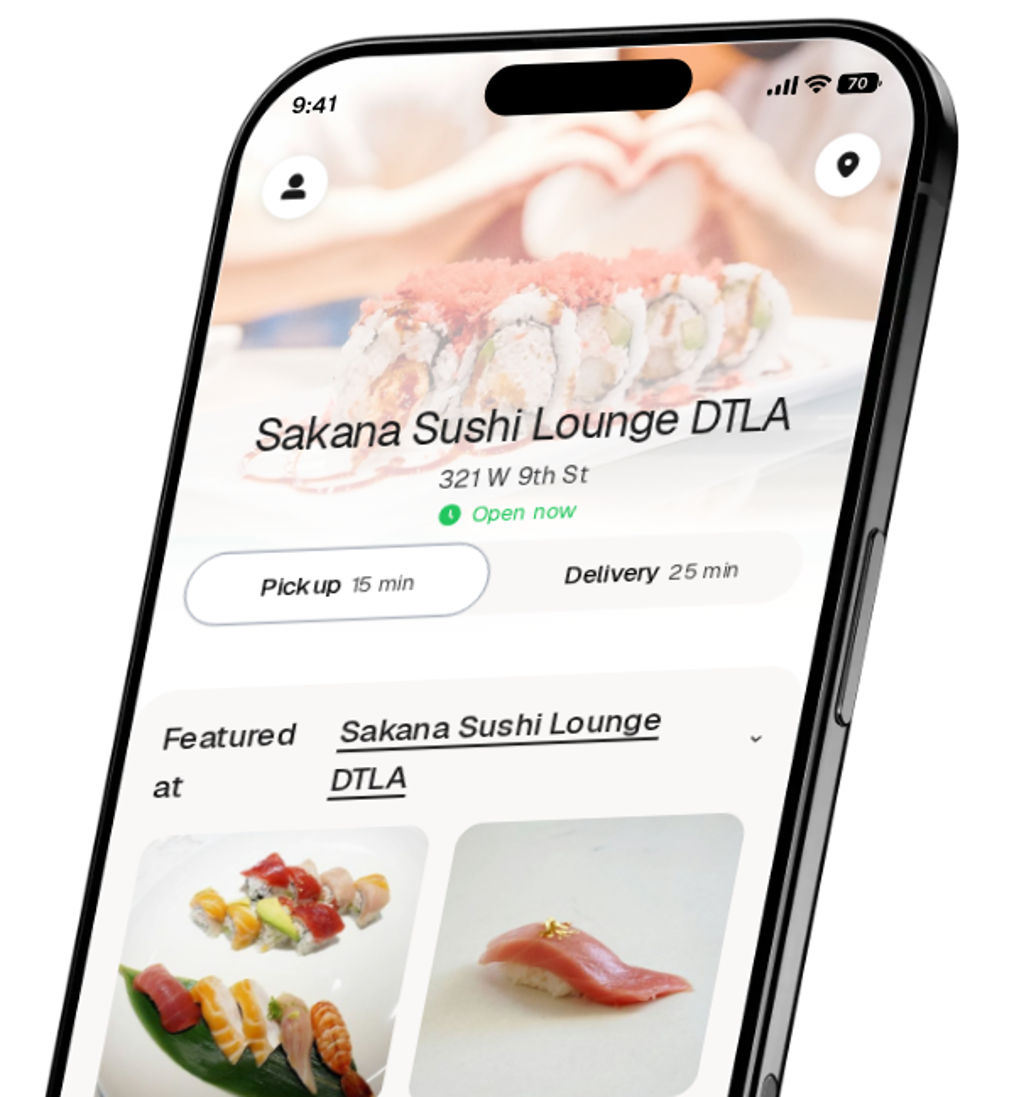 Sakana Sushi Lounge DTLA app preview