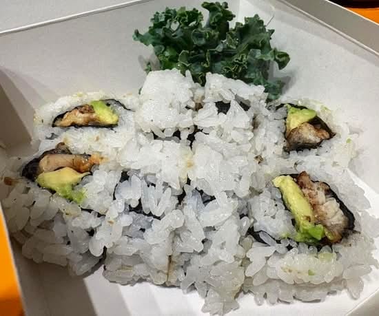 Eel & Avocado Roll.